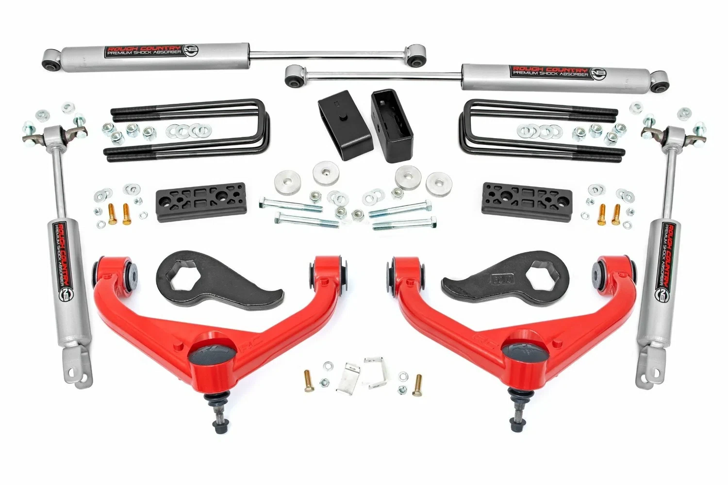 Fits Chevy_GMC Sierra 3500 HD_Silverado 3500 HD (20-24) 3_ Lift Kit 95630RED